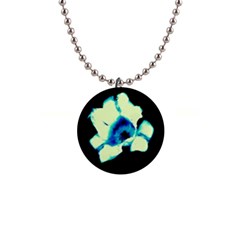 Blue And Yellow Tulip 1  Button Necklace by okhismakingart