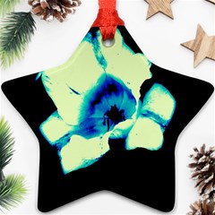 Blue And Yellow Tulip Star Ornament (two Sides)