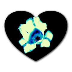 Blue And Yellow Tulip Heart Mousepads by okhismakingart