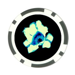 Blue And Yellow Tulip Poker Chip Card Guard by okhismakingart