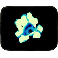 Blue And Yellow Tulip Double Sided Fleece Blanket (mini) 