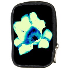 Blue And Yellow Tulip Compact Camera Leather Case by okhismakingart