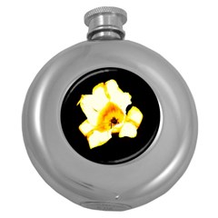 Yellow And Orange Tulip Round Hip Flask (5 Oz) by okhismakingart