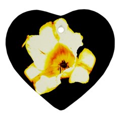 Yellow And Orange Tulip Heart Ornament (two Sides) by okhismakingart