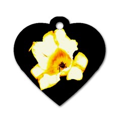 Yellow And Orange Tulip Dog Tag Heart (one Side) by okhismakingart