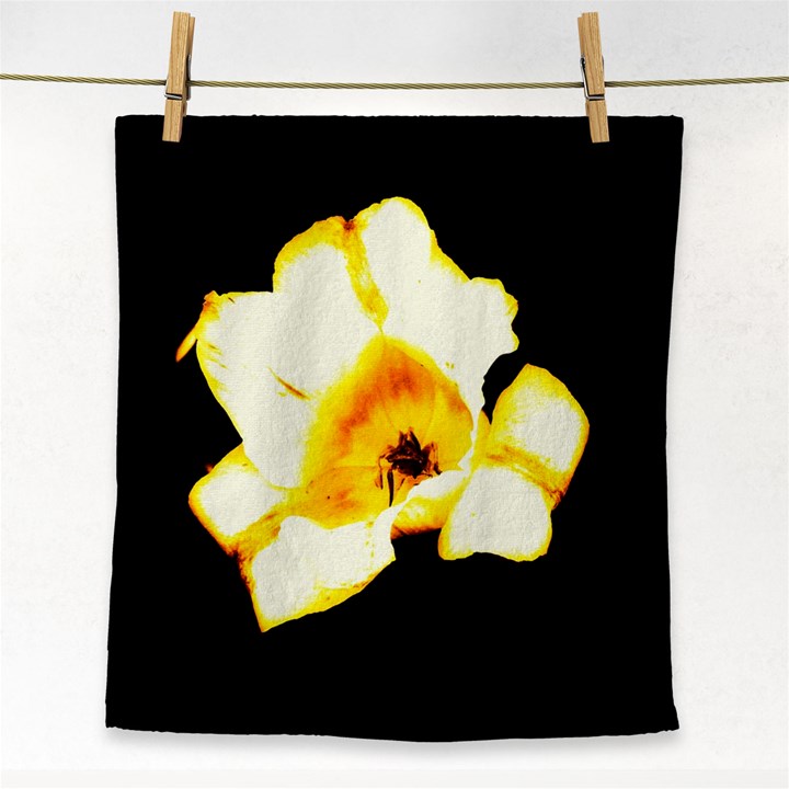 Yellow and Orange Tulip Face Towel