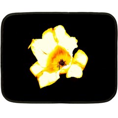 Yellow And Orange Tulip Double Sided Fleece Blanket (mini) 