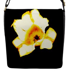 Yellow And Orange Tulip Flap Closure Messenger Bag (s) by okhismakingart