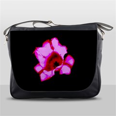 Pink And Red Tulip Messenger Bag by okhismakingart