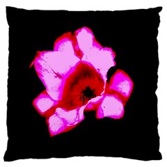 Pink And Red Tulip Large Flano Cushion Case (two Sides) by okhismakingart