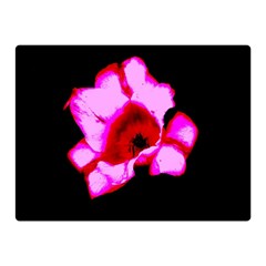 Pink And Red Tulip Double Sided Flano Blanket (mini)  by okhismakingart