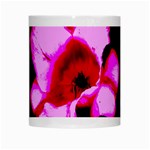 Pink and Red Tulip White Mugs Center