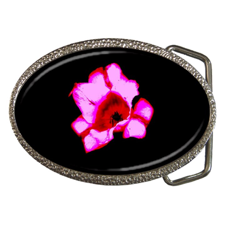 Pink and Red Tulip Belt Buckles