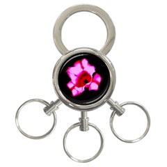 Pink And Red Tulip 3-ring Key Chain by okhismakingart