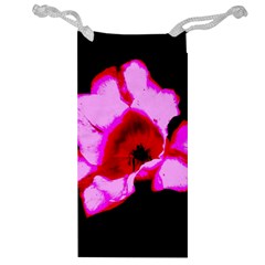 Pink And Red Tulip Jewelry Bag by okhismakingart