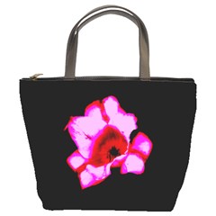 Pink And Red Tulip Bucket Bag by okhismakingart