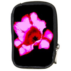 Pink And Red Tulip Compact Camera Leather Case by okhismakingart