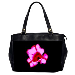 Pink And Red Tulip Oversize Office Handbag (2 Sides) by okhismakingart