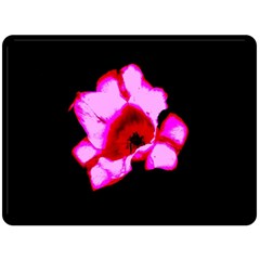 Pink And Red Tulip Fleece Blanket (large)  by okhismakingart