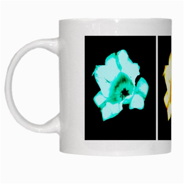 Tulip Collage White Mugs