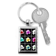 Tulip Collage Key Chain (rectangle) by okhismakingart