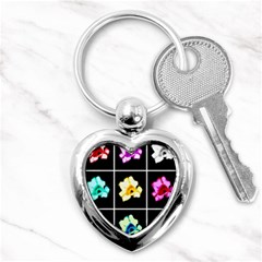 Tulip Collage Key Chain (heart) by okhismakingart