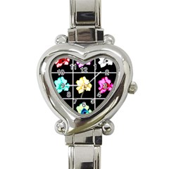 Tulip Collage Heart Italian Charm Watch by okhismakingart