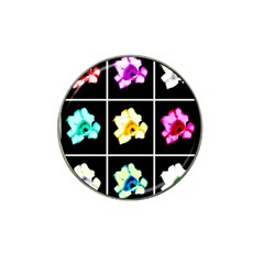 Tulip Collage Hat Clip Ball Marker (4 Pack) by okhismakingart