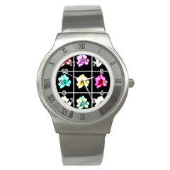 Tulip Collage Stainless Steel Watch by okhismakingart