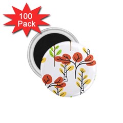 Tree Autumn Forest Landscape 1 75  Magnets (100 Pack)  by Mariart