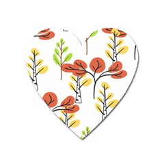 Tree Autumn Forest Landscape Heart Magnet by Mariart