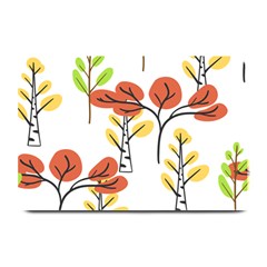 Tree Autumn Forest Landscape Plate Mats by Mariart