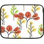 Tree Autumn Forest Landscape Fleece Blanket (Mini) 35 x27  Blanket