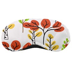 Tree Autumn Forest Landscape Sleeping Mask by Mariart