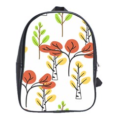 Tree Autumn Forest Landscape School Bag (large) by Mariart