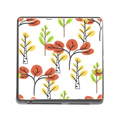 Tree Autumn Forest Landscape Memory Card Reader (square 5 Slot) by Mariart