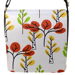 Tree Autumn Forest Landscape Flap Closure Messenger Bag (s) by Mariart