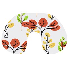 Tree Autumn Forest Landscape Travel Neck Pillow by Mariart