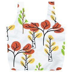 Tree Autumn Forest Landscape Full Print Recycle Bag (xl) by Mariart