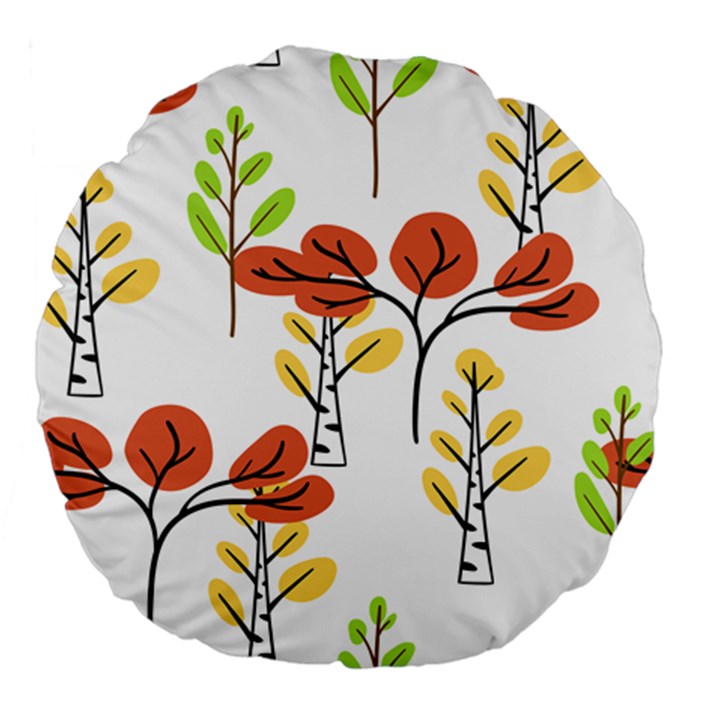 Tree Autumn Forest Landscape Large 18  Premium Flano Round Cushions