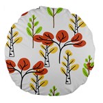 Tree Autumn Forest Landscape Large 18  Premium Flano Round Cushions Back