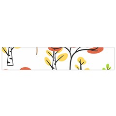 Tree Autumn Forest Landscape Small Flano Scarf by Mariart