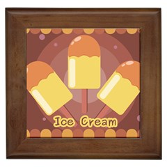 Cream Sweet Icecream Framed Tile by Bajindul