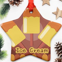 Cream Sweet Icecream Ornament (star) by Bajindul