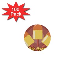 Cream Sweet Icecream 1  Mini Buttons (100 Pack)  by Bajindul