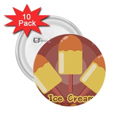 Cream Sweet Icecream 2 25  Buttons (10 Pack)  by Bajindul