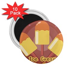 Cream Sweet Icecream 2 25  Magnets (10 Pack)  by Bajindul