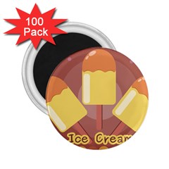 Cream Sweet Icecream 2 25  Magnets (100 Pack)  by Bajindul