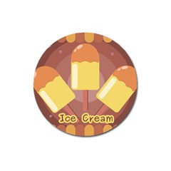 Cream Sweet Icecream Magnet 3  (round) by Bajindul