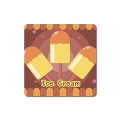 Cream Sweet Icecream Square Magnet by Bajindul